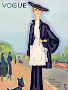 Vogue Magazine Cover Featuring A Woman Walking Photograph by Eduardo Garcia Benito