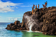 Waimea Bay Rock Jumpers Photograph by Aloha Art