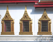 Wat Chumphon Nikayaram Phra Ubosot Windows DTHA0130 Photograph by Gerry Gantt