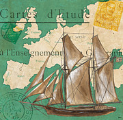Watercolor Map 1 Painting by Debbie DeWitt
