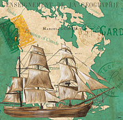 Watercolor Map 2 Painting by Debbie DeWitt