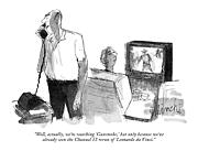 Well, Actually, We're Watching 'gunsmoke,' But Drawing by Joseph Mirachi