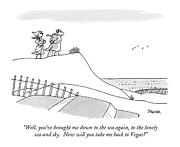 Well, You've Brought Me Down To The Sea Drawing by Jack Ziegler