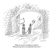 What You Want To Be Holding Is A Halberd.  What Drawing by Michael Maslin