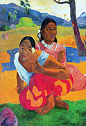 When Are You Getting Married Painting by Paul Gauguin
