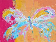 Whimsical Butterfly with Palette Knife Painting by Patricia Awapara
