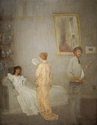 Whistler in his studio Painting by James Abbott McNeil Whistler
