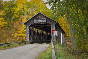 White's Covered Bridge in Fall Photograph by Randall Nyhof White's Covered Bridge in Fall Photograph by Randall Nyhof
