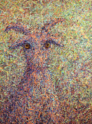 Wild Goat Painting by James W Johnson
