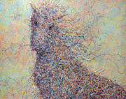 Wild Horse Painting by James W Johnson