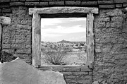 Window onto Big Bend Desert Southwest Black and White Photograph by Shawn O'Brien