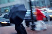 Windy, Rainy Day On A City Street Photograph by Eunice Harris