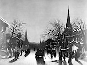 Winter Scene, 1872 Painting by Granger