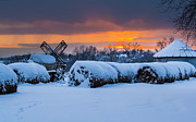 Winter Sunset on the Farm Photograph by Holden The Moment