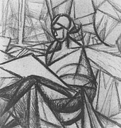 Woman by Alexander Bogomazov Drawing by Alexander Bogomazov