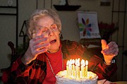 Woman Celebrating Her 99th Birthday Photograph by Science Photo Library