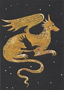 Year of the Dragon Painting by Margaryta Yermolayeva