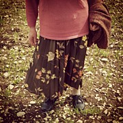 Older woman standing in stony acre #1 Photograph by Matthias Hauser