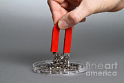 Test For Magnetic Properties #1 Photograph by Photo Researchers, Inc.