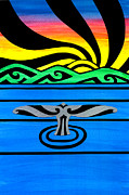 Whale Horizon Painting by Roseanne Jones
