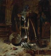 A Kitchen Corner Painting by Willem Kalf