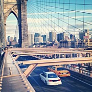 Another Day On Brooklyn Bridge Photograph by Randy Lemoine