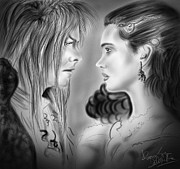 As the world falls down Drawing by Alessandro Della Pietra