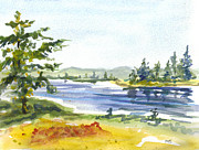 Autumn stream Painting by Clara Sue Beym