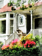Azaleas by Porch With Wicker Chair Photograph by Susan Savad Azaleas by Porch With Wicker Chair Photograph by Susan Savad