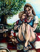 Baby's First Picnic Painting by Shana Rowe Jackson