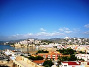 Beautiful Peniscola Beach Ocean View Homes Blue Sky in Spain Photograph by John Shiron