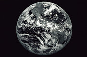 Black And White Image Of Earth Photograph by Stocktrek Images