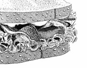 BLT Sandwich Drawing by Ana Tirolese