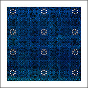 Blue and White Tile Digital Art by Bonnie Bruno