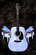 Blue Guitar Butterfly Photograph by Andee Design