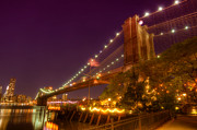 Brooklyn Bridge At Night Photograph by Yhun Suarez