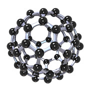 Buckminsterfullerene or Buckyball C60 18 Digital Art by Russell Kightley