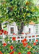 Cabin at Long's Gardens Painting by Anne Gifford