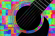 Confetti Guitar Photograph by Andee Design