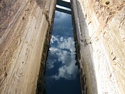 Corinth Canal Sky Reflection in Water II in Greece Photograph by John Shiron
