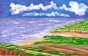 Dandelion Coast Digital Art by Barbara Burns