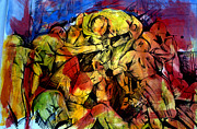 Football Cluster Painting by John Gholson Football Cluster Painting by John Gholson