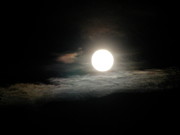 Full Moon with Clouds Photograph by William McCoy