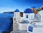 Greek Church At Santorini by Philip Hall