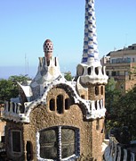 Home With A view Park Guell Barcelona Spain Photograph by John Shiron
