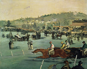 Horse Racing Painting by Edouard Manet