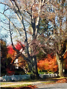 House With Picket Fence in Autumn Photograph by Susan Savad House With Picket Fence in Autumn Photograph by Susan Savad