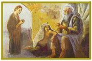 Isaac Blessing of Jacob Painting by Suzanne Giuriati Cerny