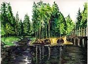 Jersey Pines Painting by Clara Sue Beym