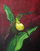 Lady Slipper Painting by Dwayne Glapion